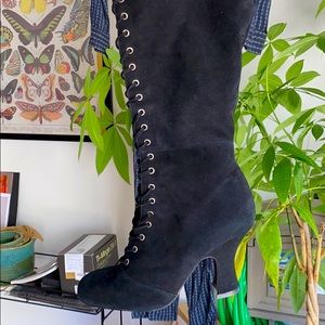 Jeffrey Campbell Suede Lace-Up Boots